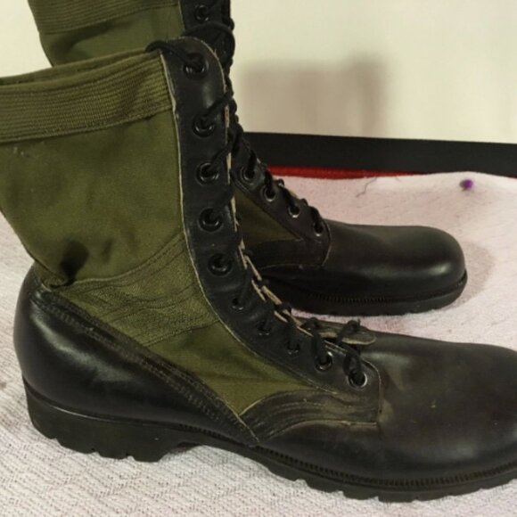 1960s H/W sz13XN BATA VIETNAM SPIKE PROTECTIVE GREEN JUNGLE COMBAT BOOTS SI 589 main image 10